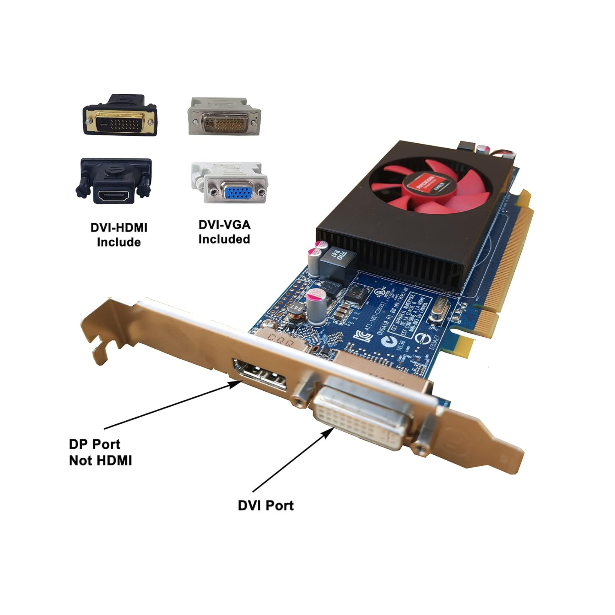 Dell 07W12P AMD Radeon HD 8490 1GB GDDR3 PCI-E Video Graphics Card