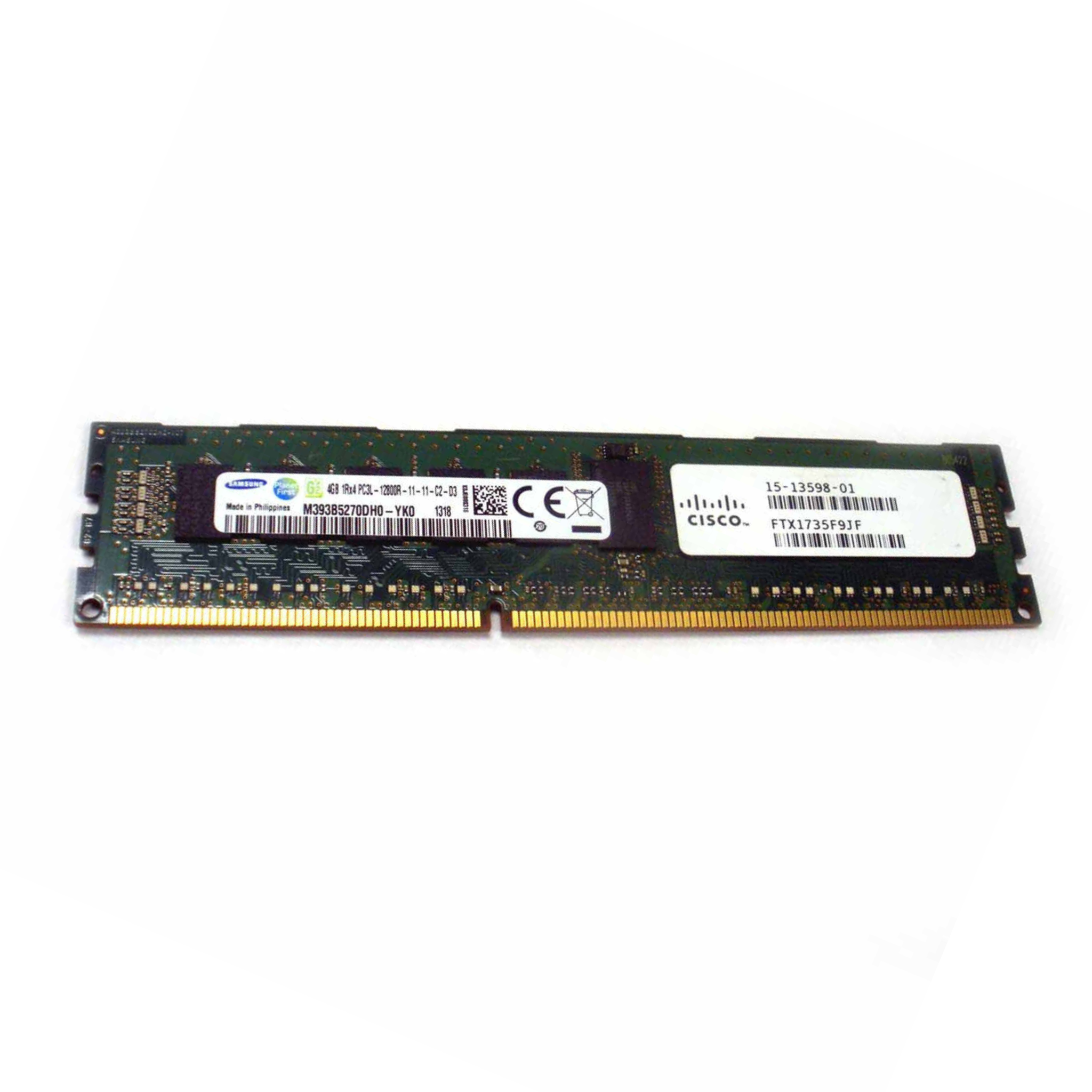 Cisco UCS SNS-4GBSR-1X041RY 4GB PC3L-12800R DDR3-1600 1Rx4 Memory